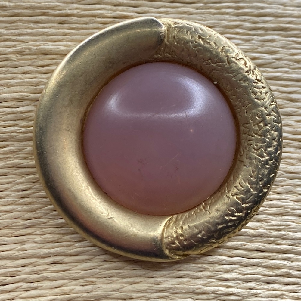 Vintage signed weekender round brooch pendant combo